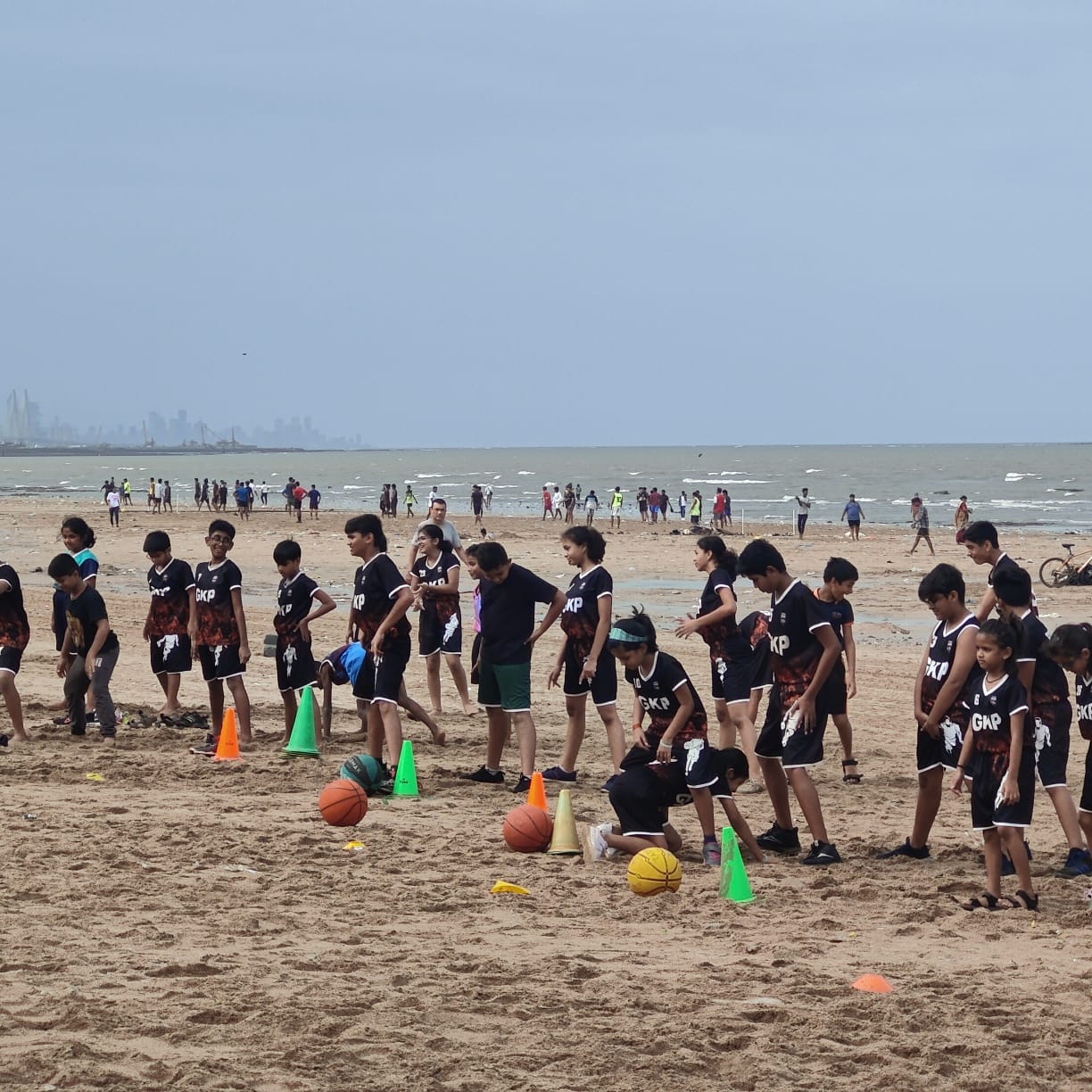 Boys playing football